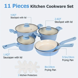 Nonstick 11pcs Aluminum Cookware Set