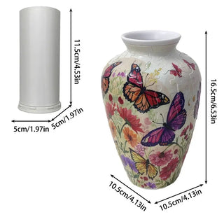 Creative 3D Puzzle Vase DIY Artistic Flower Arrangement Vase Building Block Waterproof Flower Vase Jigsaw for Children/Adults