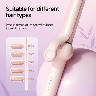 Hair Curler with Interchangeable Heads - 9mm/13mm/32mm Ceramic Barrels Curling Iron Wand Set, Multi-Size Roller Rod Styling Tool