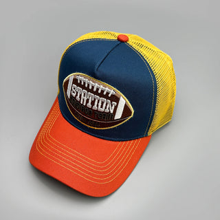 Color Block Letter Embroidery Baseball Hats New Unisex Sunshade Casual Breathable Hip Hop Fashion Mesh Versatile Trucker Caps