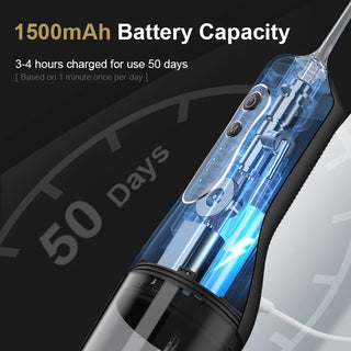 Oral Irrigator Portable Dental Water Flosser USB Rechargeable Water Jet Floss Tooth Pick 4 Jet Tip 260ml 4 Modes Teeth Clean