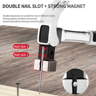 Multifunction Non-slip Shockproof Steel Hammer Hand Tool Magnetic Claw Hammer for Woodworking Automatic Nail Suction Hammer