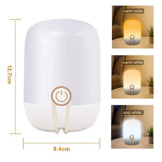 Portable LED Night Light Touch 3 Colors Dimmable Desk Lamp Rechargeable Bedside Eye Protection Reading Lamp Timed Ambient Light