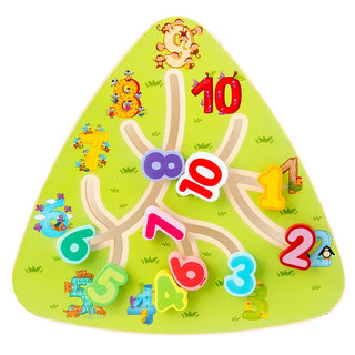 Board Game Toddlers Toy Walking Maze Wooden Chess Board Wooden Fruit Maze Board Movable Maze Board Wood Board Taste Game