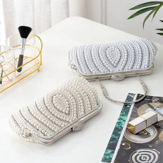 Pearl Evening Bridal Party Clutch Purse