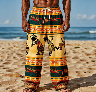 African Men Tribal Print Casual Pants