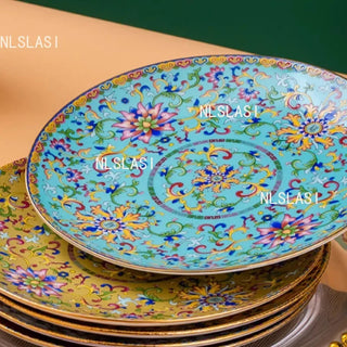 Elegant Palace-Style Ceramic Dinner Plate