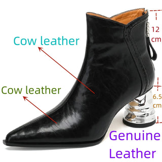 Vintage Genuine Leather Ankle Boots