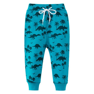 Drawstring Animal Print Design Sweatpants