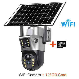 Solar Dual Lenses Outdoor Security Camera