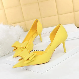 Bowtie High Heels Wedding Shoes