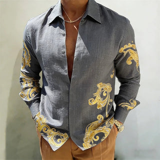 Men's Long Sleeve Designer 3D Printed Shirt - Epictzar Intl.