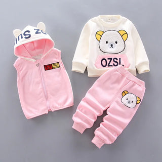 Cute Toddler Girls Hooded Winter Sets