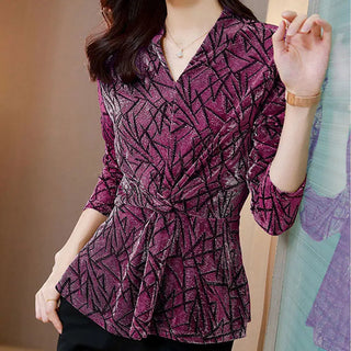 Elegant Stylish Vintage Printed Blouse