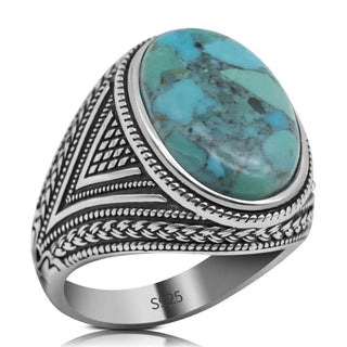 Natural Vintage Handmade Turquoise Stone Ring