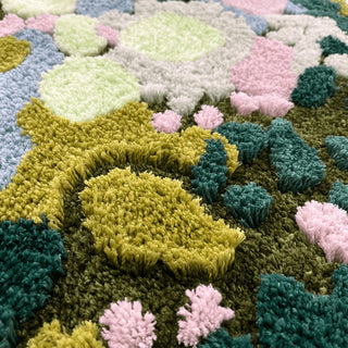 Absorbent Grass Moss Tufted Rug