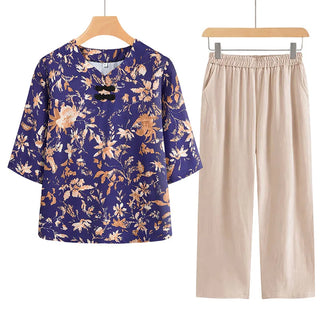 Casual Printed Sleepwear Pajamas Set