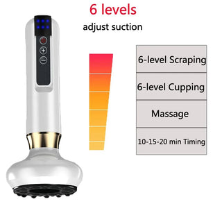 Electric Magnetic Cupping Massager Household Vacuum Negative Pressure with Heating Function for Meridian Dredging & Body Massage