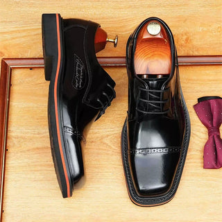 Handmade Leather Square Toe Formal Shoes