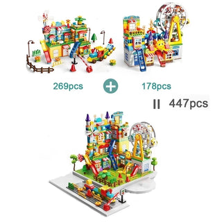 DIY Marble Educational Big Brick Toy