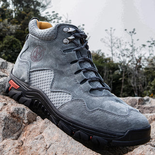 FLYLAND Men's Classic Retro Soft Skin friendly Genuine Leather Business Ankle Boots Handmade Casual Boots