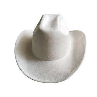 Suede Leather Cowboy Fedora Hat