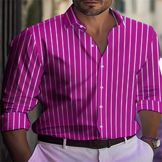 Men's Stylish Striped Loose Shirt