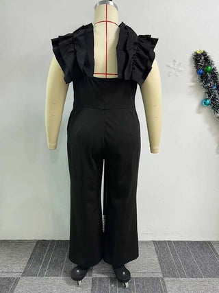 Women Elegant One Piece Zipper Jumpsuit