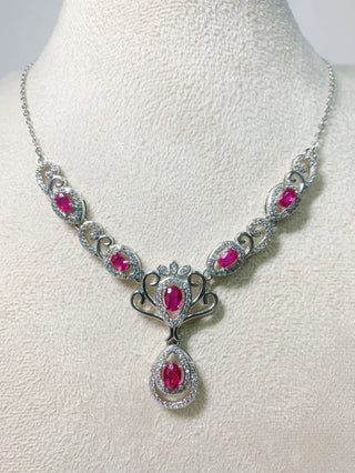 Natural Ruby Gemstone Necklace Pendant