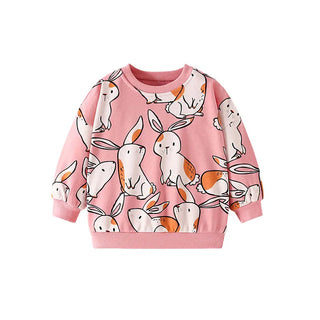 Jumping Meters 2-7T Girls Sweatshirts Rainbow Butterfly Girls Cute Toddler Kids Clothing Autumn Spring Sport Baby Hooded Shirts
