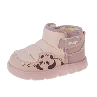 Winter Plush Boots For Children Cute Cartoon Kid's Snow Boots Outdoor Anti-slippery Boy's Girl's Cotton Shoes Warm Boots Kids