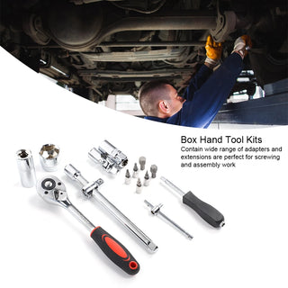 Ratchet Hand Wrench Socket Kit