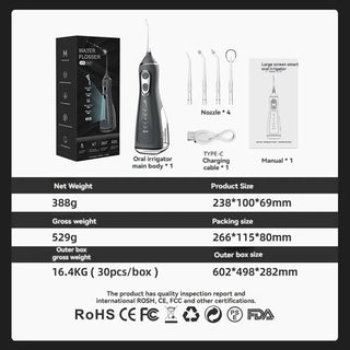 Household electric arterial irrigation device, convenient dental beauty device, water flosser, dental calculus irrigator, oral c