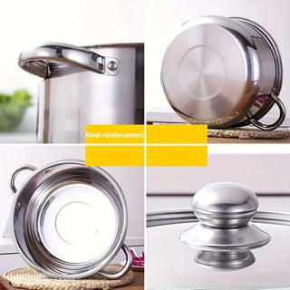 Luxury 10 Pcs Stainless Steel Cookware Set