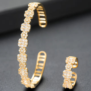 GODKI Luxury Trendy Saudi Arabia Bangle Ring  Jewelry Sets For Women Wedding Party Indian Dubai brincos para as mulheres 2023