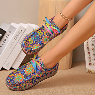 Women's Ethnic Colorful Printed Shoes