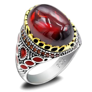 Luxury Festival Party Red Zircon Ring