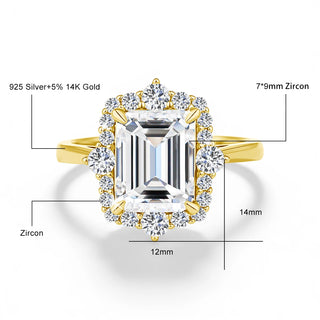 Luxury 14K Gold Engagement Bridal Ring