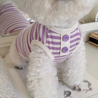 Cute Floral Flying Sleeves Puppy Vest