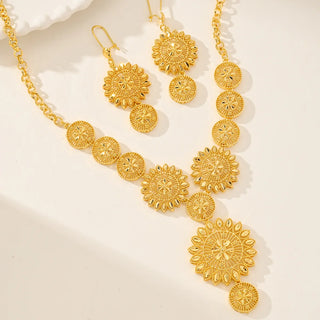 Bridal 24k Gold 2pcs Jewelry Sets