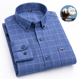Single Pocket 100% Cotton Plaid Shirt