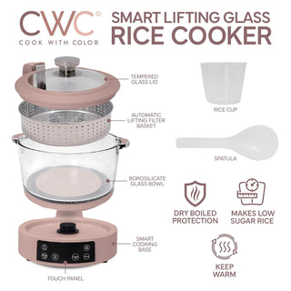 Auto 3L Glass Low Carb Rice Cooker