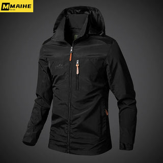 Mens Windbreaker Hooded Combat Jackets
