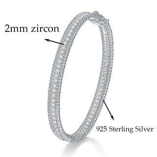 Onnelik All Moissanite Diamond Bangle with GRA 925 Sterling Silver Plate 18K Gold for Women Wedding Party Gifts Fine Jewelry