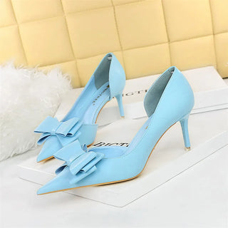 Bowtie High Heels Wedding Shoes