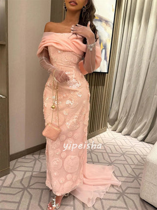 Intricate Exquisite Organza Sequined Off - shoulder Dress - Epictzar Intl.