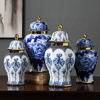 Vintage Handicraft Ornaments Porcelain Ginger Jar