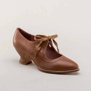 Women's Hollow-tied Chunky Heels Shoes