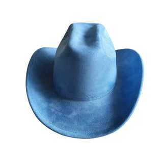 Suede Leather Cowboy Fedora Hat