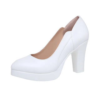 Elegant High Heel Platform Leather Shoe